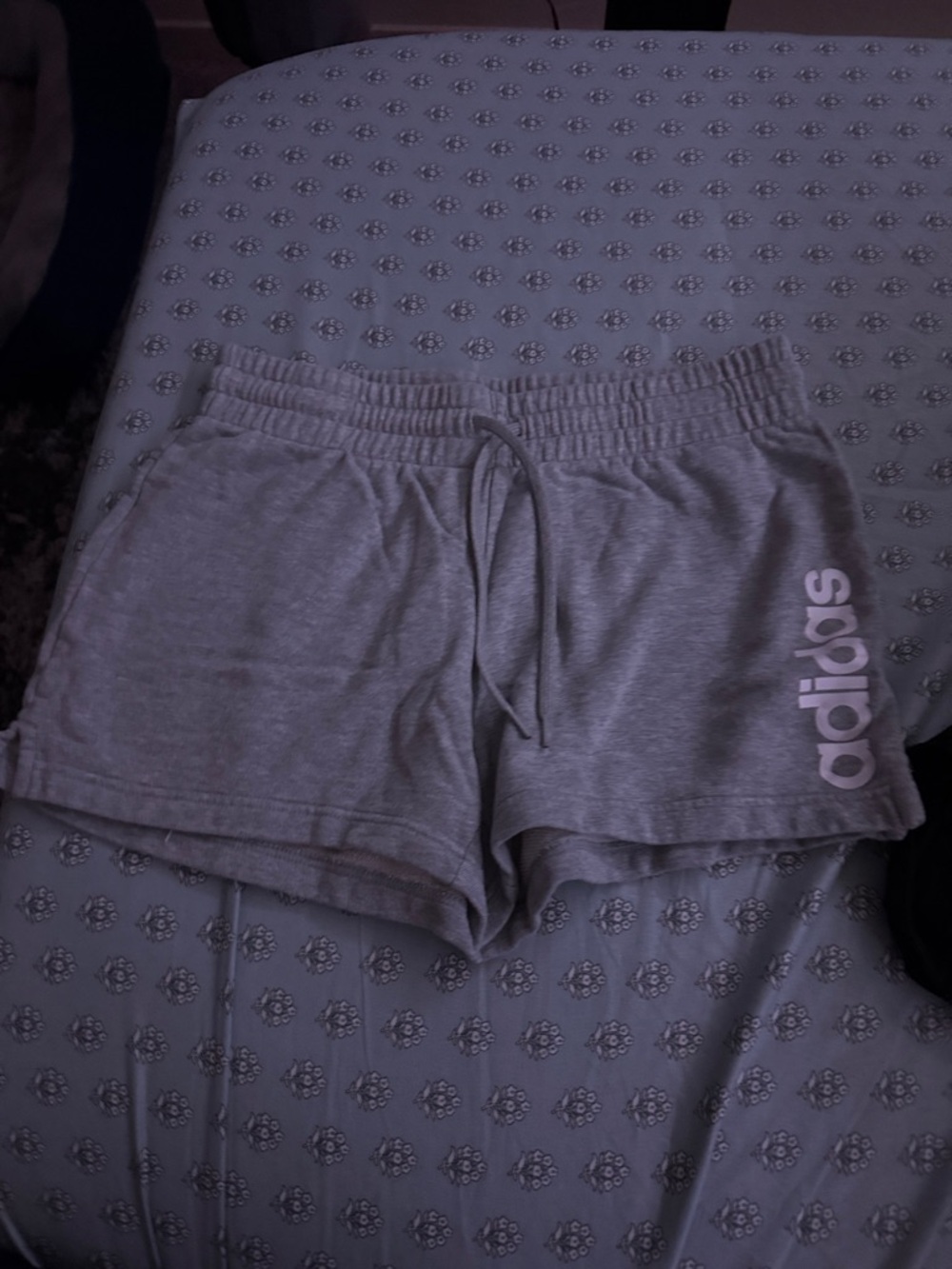 adidas Light Gray Women's Athletic Drawstring Shorts